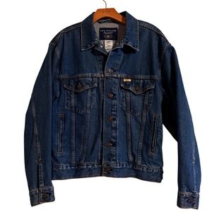Y2K 90s Levi Strauss Signature Blue Denim‎ Trucker Jacket Size Small 100% Cotton